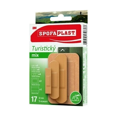 SPOFAPLAST č.604 Náplasti Turistický mix 17 ks