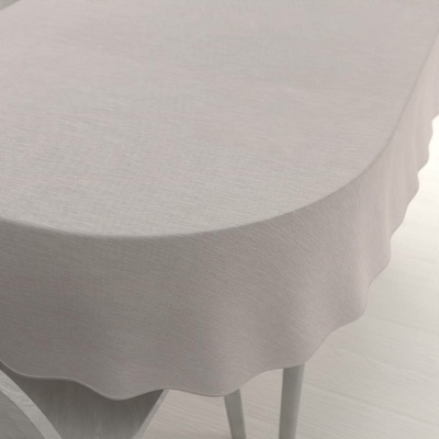 Biante Teflonový oválný ubrus TF-066 Béžový režný 120x160cm