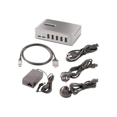 StarTech StarTech. com 10G8A2CS-USB-C-HUB интерфейсен хъб USB 3.2 Gen 2 (3.1 Gen 2) Type-C 10000 Мбит/с Сив (10G8A2CS-USB-C-HUB)