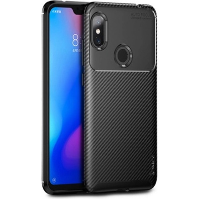 Pouzdro Ipaky měkké Ochranné s texturou karbonovéch vláken Xiaomi Redmi Note 6 Pro - černé