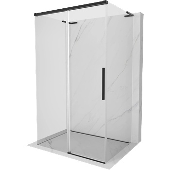 Mexen Rox-3S L 3-стенна плъзгаща се душ кабина 110 x 95 см, прозрачна, черна - 8C2L-110-095-70-00-3S (8C2L-110-095-70-00-3S)