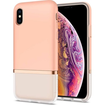 Spigen La Manon Jupe Case - дизайнерски хибриден кейс за iPhone XS Max (розов)