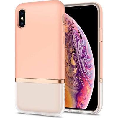 Spigen La Manon Jupe Case - дизайнерски хибриден кейс за iPhone XS Max (розов)