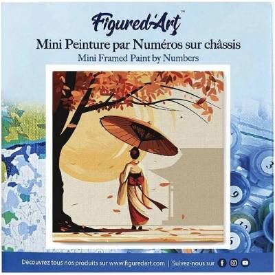 Figured ART Mini GEJŠA NA PROCHÁZCE 20 x 20 cm na rámu