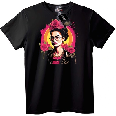 NOONEBRAND Тениска Рози Арт на Frida Kahlo - 3XL, White
