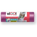 viGO! Pytle zatahovací LDPE 35l 25µm 15ks fialové