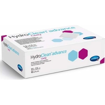 HydroClean advance Cavity vankúšik na rany štvorec (7,5 x 7,5 cm 10 ks