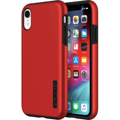 Incipio DualPro Case - удароустойчив хибриден кейс за iPhone XR (червен)