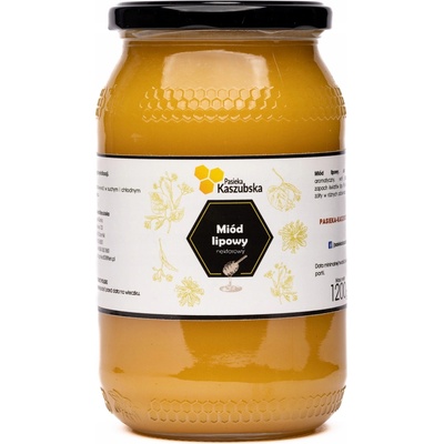 Lipový nektárový med, kryštalizovaný Pasieka Kaszubska 1,2 kg