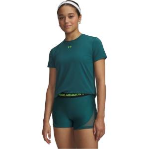 Under Armour Дамска фланелка с къс ръкав Under Armour Womens Vanish Short Sleeve Performance Gym Top - Rack Green