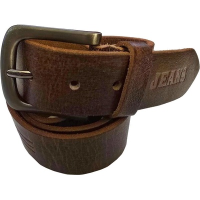 Kožený opasek JEANS hnědý