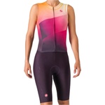 Castelli Дамски скин за колоездене Castelli Women's Free Sanremo Tri Suit Sleeveless Cycling skinsuit - Dark Night Shade / Vivid Orange - размер XL (102-4515-0215)