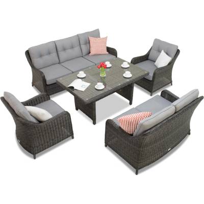 Garden Point Техноратанов градински комплект Toledo Apetito 7 антрацит Garden Point (GAP132-7)