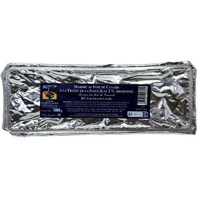 Mramorová terina s 2% lanýžem Saint Jean a 20% kachním Foie gras GODARD 1000g (Marbré au Foie de Canard á la Truffe de la Saint-Jean 2% aromatisé Terrine au Foie de Canard 20% Foie Gras de Canard GODA