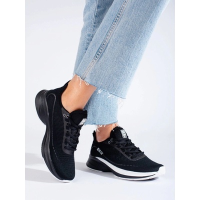 Big Star Shoes Módní tenisky dámské bez podpatku černé
