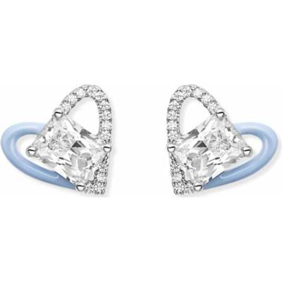 Swarovski E. náušnice srdiečka Juicy Summer modré see3702