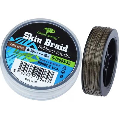 Giants fishing Svlékací šnůra Carp Line Skin Braid Camo brown, 20m 25lb