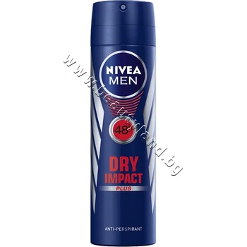 Nivea Дезодорант Nivea Men Dry Impact Plus, p/n NI-81602 - Дезодорант за мъже против изпотяване (NI-81602)