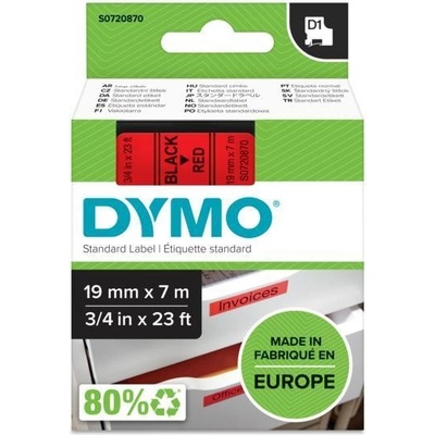 DYMO páska D1 19mm x 7m, čierna na červenej S0720870