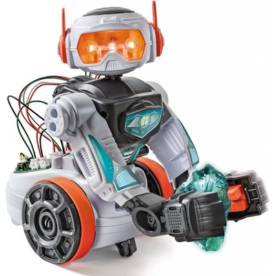 Clementoni Programovateľný robot sivý, plastový, so svetelnými efektmi