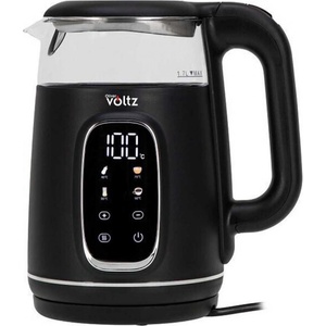 Voltz Електрическа кана Oliver Voltz OV51230AF, 2200W, 1.7 л, 4 режима, 13 темп. настройки, LCD дисплей, Сензорен контрол, Черен/Сребрист (OV51230AF black/silver) Електрически кани
