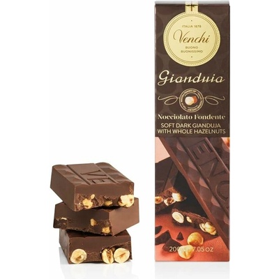 GIanduia čokoládová tyčinka tmavá s lieskovými orieškami 200 g