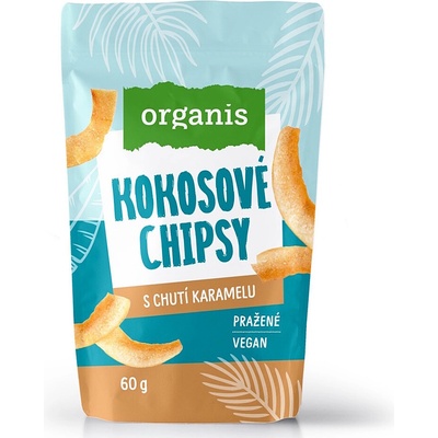Organis Kokosové chipsy karamel 60 g