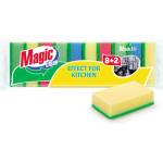 Magic Clean 10 бр. домакински кухненски гъби с канал и абразивна част Magic Clean (HSSF392)