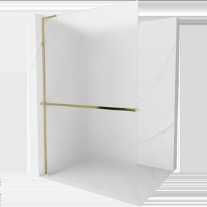 Mexen Kioto+ L душ кабина с рафт Walk-in 100 x 200 см, матирано, златно - 800-100-123-50-30 (800-100-123-50-30)
