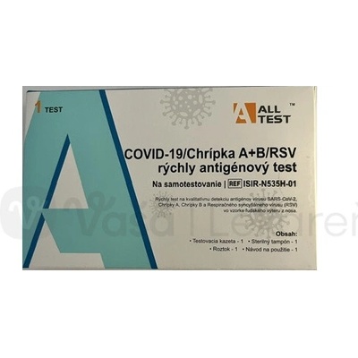 AllTest Rýchlotest SARS-CoV-2 (Covid-19) 1 samodiagnostický test z výteru z nosa