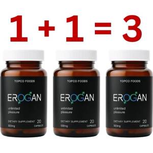  2 x Erogan + 1 х Erogan капсули за ерекция