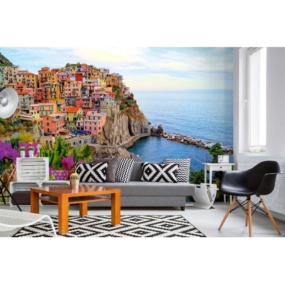 DIMEX ART Самозалепваща се флизелинова фототапета живописно италианско селце 375 x 250 см