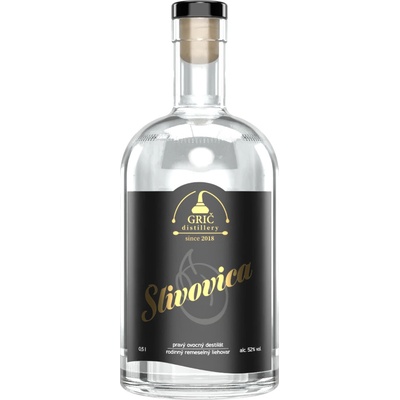 Grič Slivovica 52% 0,5 l (čistá fľaša)