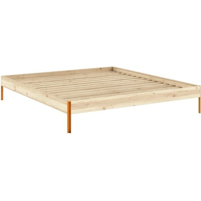 Karup Core bed natural pine borovice / solarorange raw