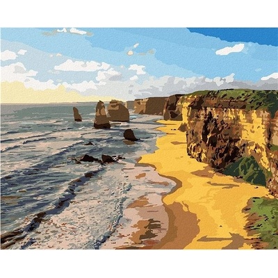 zuty Malování Podle Čísel Západ Slunce Nad Dvanácti Apoštoly Austrálie 40 x 50 Cm Plátno Rám