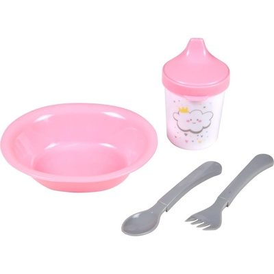 Bébé Douceur Пластмасов детски комплект за хранене 4 бр. Cloud - Bébé Douceur (6REP263)