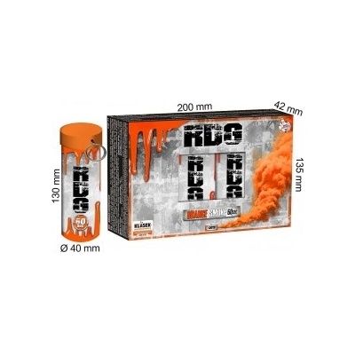 Dýmovnice oranžová s trhací pojistkou 60 sekund