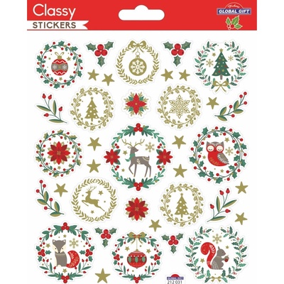 Samolepky GG vánoční CLS 212031 Winter Wreath