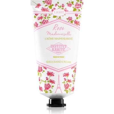 Institut Karité Paris Rose Mademoiselle Shea Hand Cream лек крем за ръце с масло от шеа tube + box 75ml