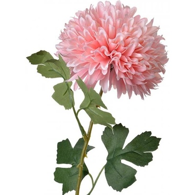 Umělá květina světle růžová chryzantéma – 54 cm