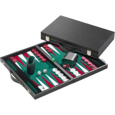 Backgammon větší zelený turnajový