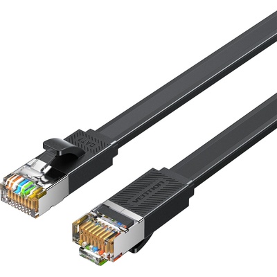 Vention ICGBG Flat Cat.7 Ethernet Patch 1,5m černý