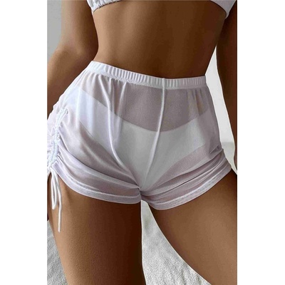 Base Плажни шорти от тюл - Бели #385896 (385896_Бяло)