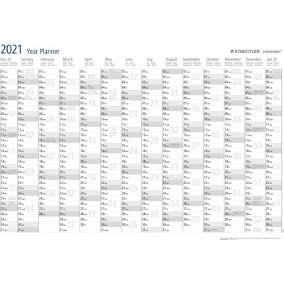 Staedtler Roční plánovací kalendář 2021 (641 YP 25-1) – Zboží Mobilmania