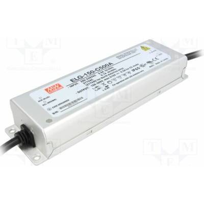 MEAN WELL ELG-150-C500A Napájecí zdroj: spínaný; LED; 150W; 150÷300VDC; 250÷500mA; IP65
