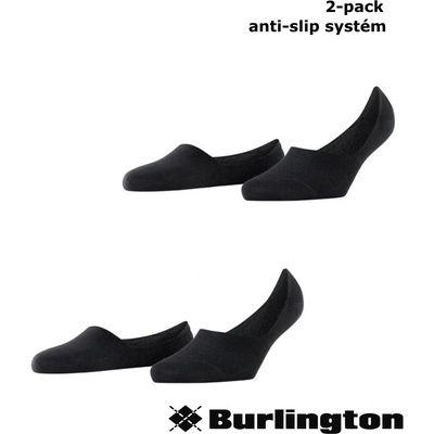 Burlington dámske ponožky Everyday Invisible 2-Pack Black