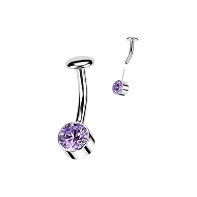 Šperky4U Push In piercingu do pupíku titan TIT1229-A