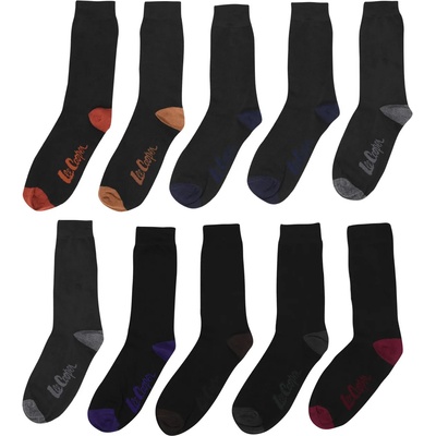 Lee Cooper Мъжки чорапи Lee Cooper 10 Pack Socks Mens - Black Asst