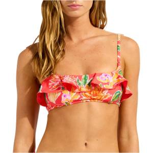 Seafolly Дамско бикини горнище Seafolly Women's Hothouseflowers Bralette Bikini top - Summer Melon - размер 42 (EU) (150-6776-0116)
