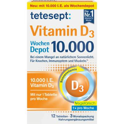 tetesept Vitamin D3 10000 - 12 таблетки